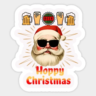 Hoppy Christmas, Funny Christmas Gift Sticker